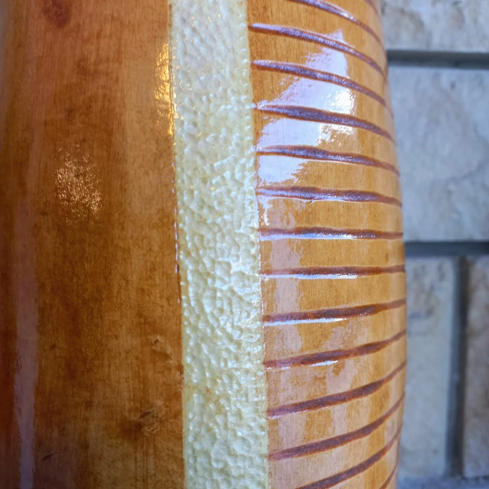 Calabaza tallada a mano Güiro - Instrumento de percusión latina tradicional de 18 pulgadas Foto 2 de 4