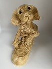 Vintage Atlantic Mold Cocker Spaniel Dog Figurine In Boot, 7” Tall, Rare, Read — photo 8