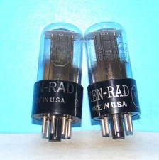 12J5GT Ken-Rad radio audio amplifier electron vacuum tubes 2 valve tested VT-135