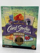 Hallmark Card Studio 2004 Deluxe Software CD ROM Windows ME/2000/98/XP 64MB RAM