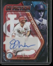 2025 Bowman Draft #BIA-25 JJ Wetherholt Bowman In Action Red Auto /5