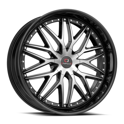 Cavallo CLV-46 18x8.0 5x108 5x114.3 +35 Cb 74.1 Gloss Black & Machined