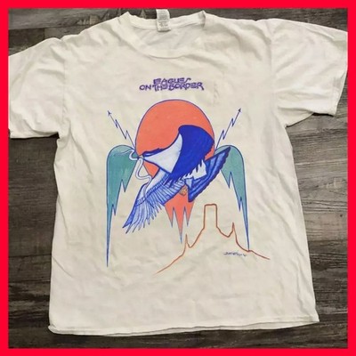SALE - Eagles On The Border Concert Rock Band Tour 1974 White Unisex Shirt