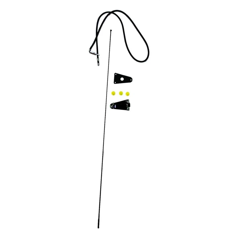 Kit de antena frontal lado del conductor metal negro y plástico para Jeep Wrangler 1990-1995 Foto 2 de 4