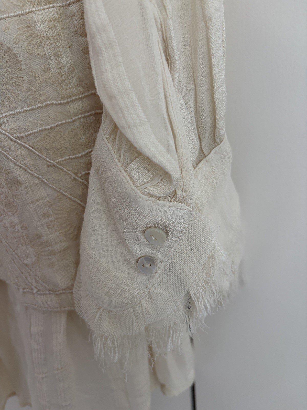 Zara X KATE MOSS Ecru Embroidered Sash Dress Size XS. Sold out. Rare size. BNWT image 2