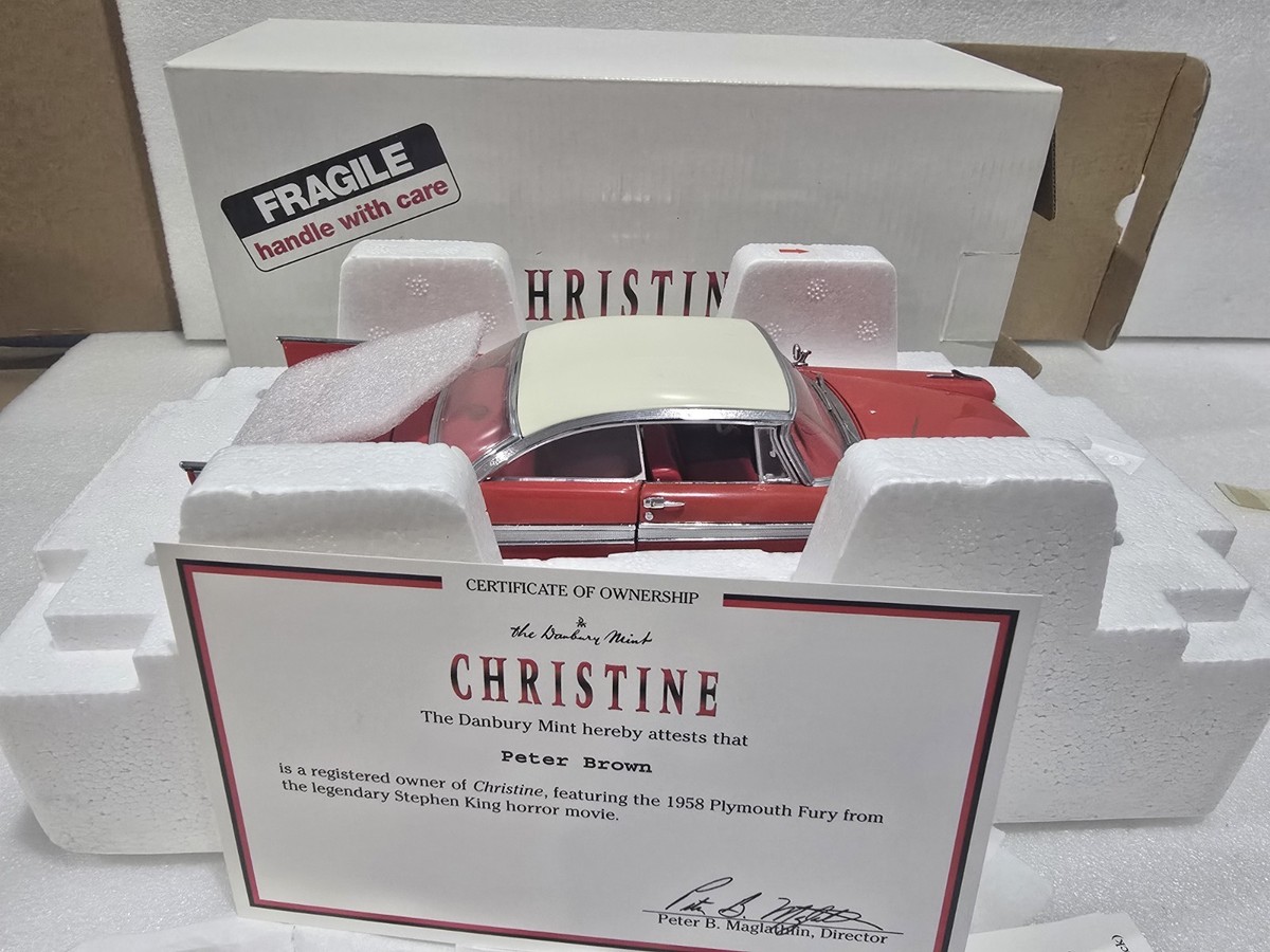 DANBURY MINT 1958 PLYMOUTH FURY CHRISTINE SCALE 1:24 DIECAST WITH