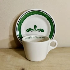 Olive Garden Caffè la Toscana Cappuccino Cup & Saucer Set Italian Restaurantware