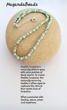 Handmade Artisan Boho Howlite TurquoiseNecklace (18"incl extender)