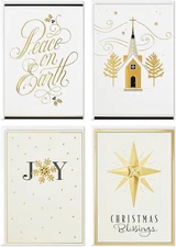Boxed Religious Christmas Cards Assortment Peace on Earth (4 Designs 24