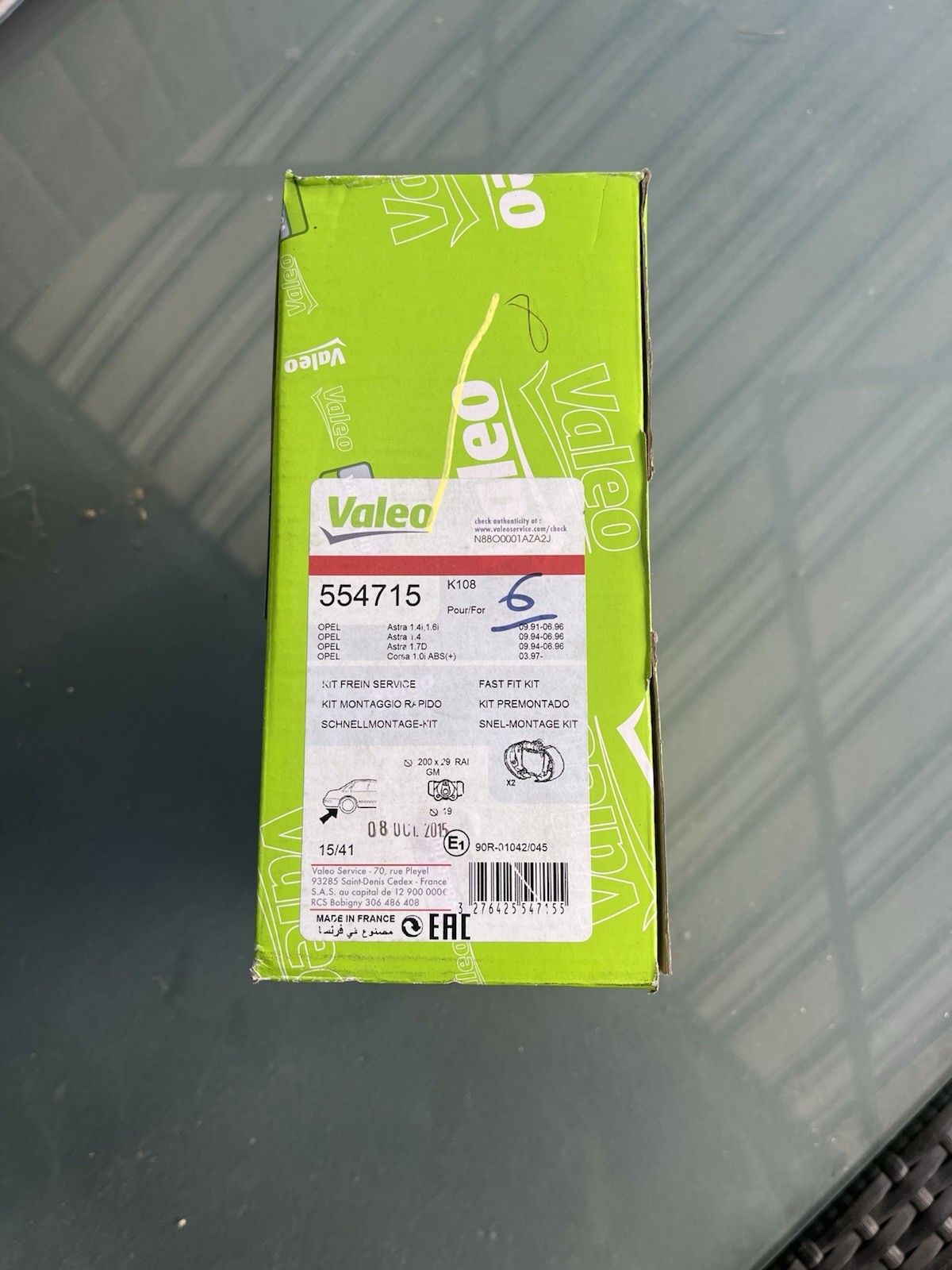 Kit de freins à tambours VALEO 554715 mâchoires de frein arrière pré-montées pour auto