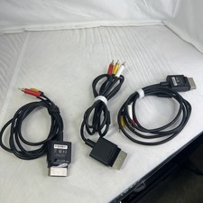 Lot of 3 - Official OEM Microsoft Xbox 360 AV Composite Audio/Video Cable RCA