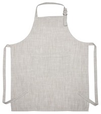 100 Cotton Chambray Apron with Pocket Adjustable Neck 25x31 Inch Beige Tie