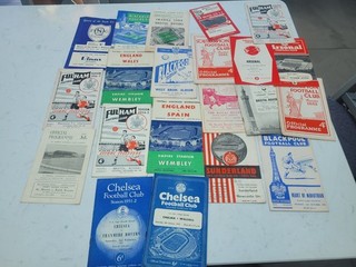 Collection Various 1950's Football Programmes x 21
