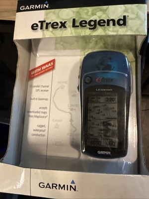 eTrex Legend Blue Handheld GPS in original box