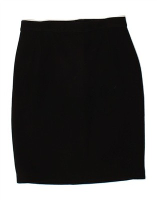 ROCCOBAROCCO Womens Pencil Skirt IT 46 Large W30  Black New Wool AN07