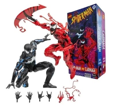 Marvel Legends Retro Series Symbiote Spider-Man vs Carnage 6 Action Figure
