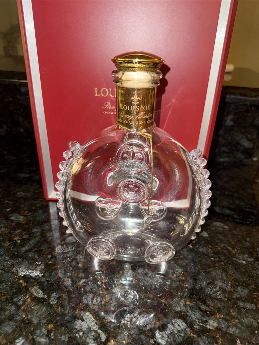 Remy Martin Louis XIII Cognac Baccarat Crystal Bottle With Cork
