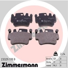 ZIMMERMANN Bremsbelagsatz, Scheibenbremse 23329.170.9 für PORSCHE