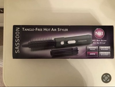 Vidal Sassoon Heißluftstyler 200W Verwicklungsfrei Lockenwickler Bürste 19mm 25mm