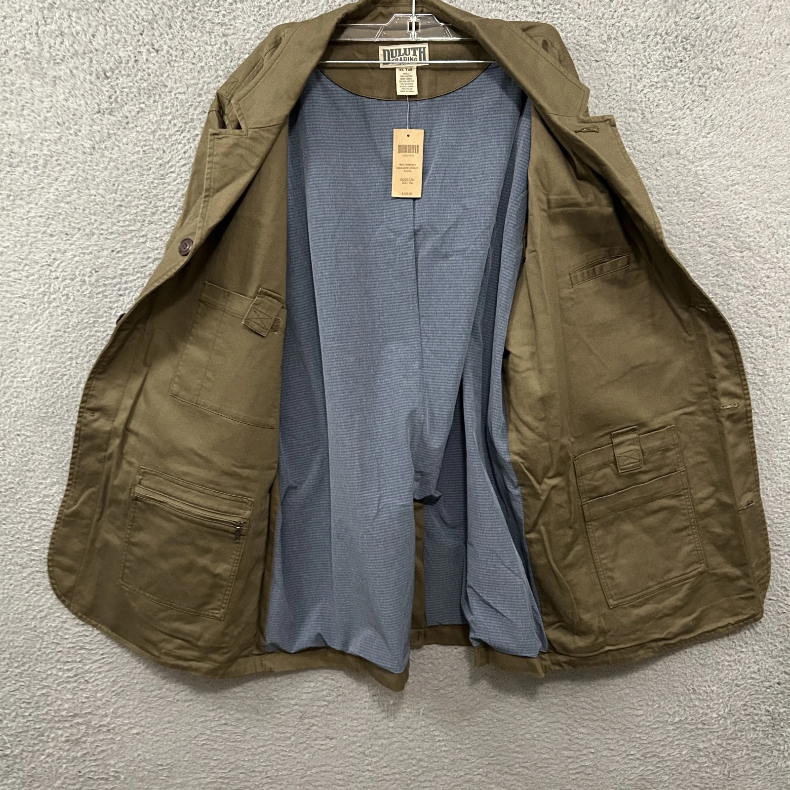 Duluth Trading Jacket Mens Extra Large Tall XLT Green Canteen Gentlemans Casual - product detail image 11