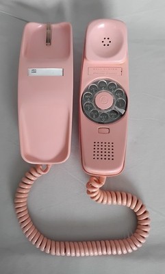 Vintage Trimline Telephone Western Electric pink desk phone Works