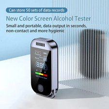 Portable Digital Breath Alcohol Tester LCD USB-C Rechargeable 50 Test Memory