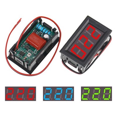 AC Voltmeter LED Digital 2 Leitungs Anzeige Rot Blau Grün AC220V 70V ~ 500V