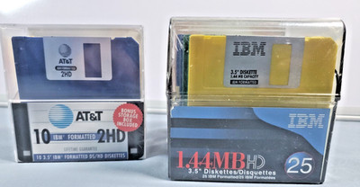New IBM Imation Formatted 2HD 1.44MB Rainbow Colored Diskettes 35 Pack *SEALED*