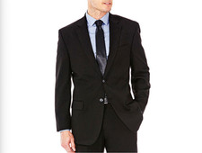 220 Haggar Men's Black Premium Classic Fit Stretch Suit Jacket 40 R yap2726