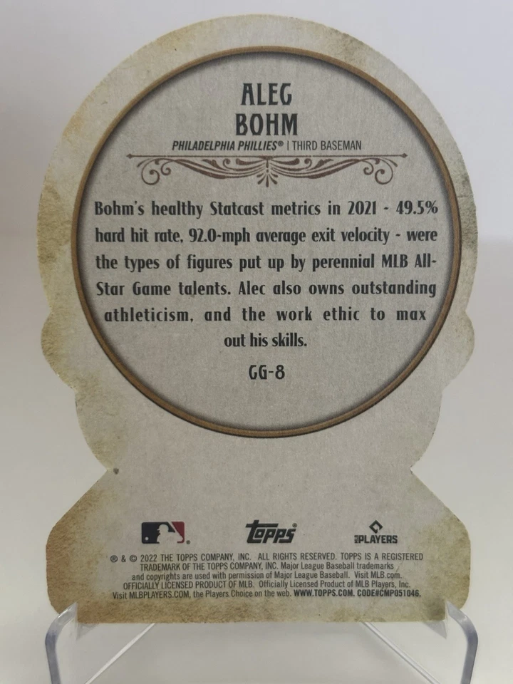 Alec Bohm 2022 Topps Gypsy Queen CG-8 Die Cut Crystal Gazing Phillies - Image 2 of 2