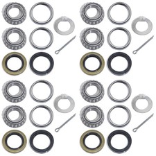 GREPSPUD 4 Sets for 1'' Axle Trailer Hub Bearings Kits, L44643 / L44610 Bearings