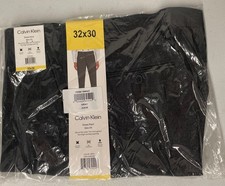 CALVIN KLEIN Men's Slim Fit Dress Pant Stretch Quick Dry Wicking GRAY 32x30 NEW