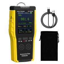 Ammonia Gas Detector 0~100 PPM NH3 Monitor Particle Detector Alarm Data Logging