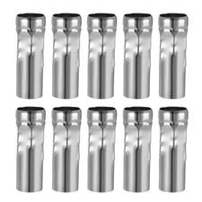 Shape Socket Covers Sleeves 3" Iron Bro Base for E14 Chandelier Silver 10pcs