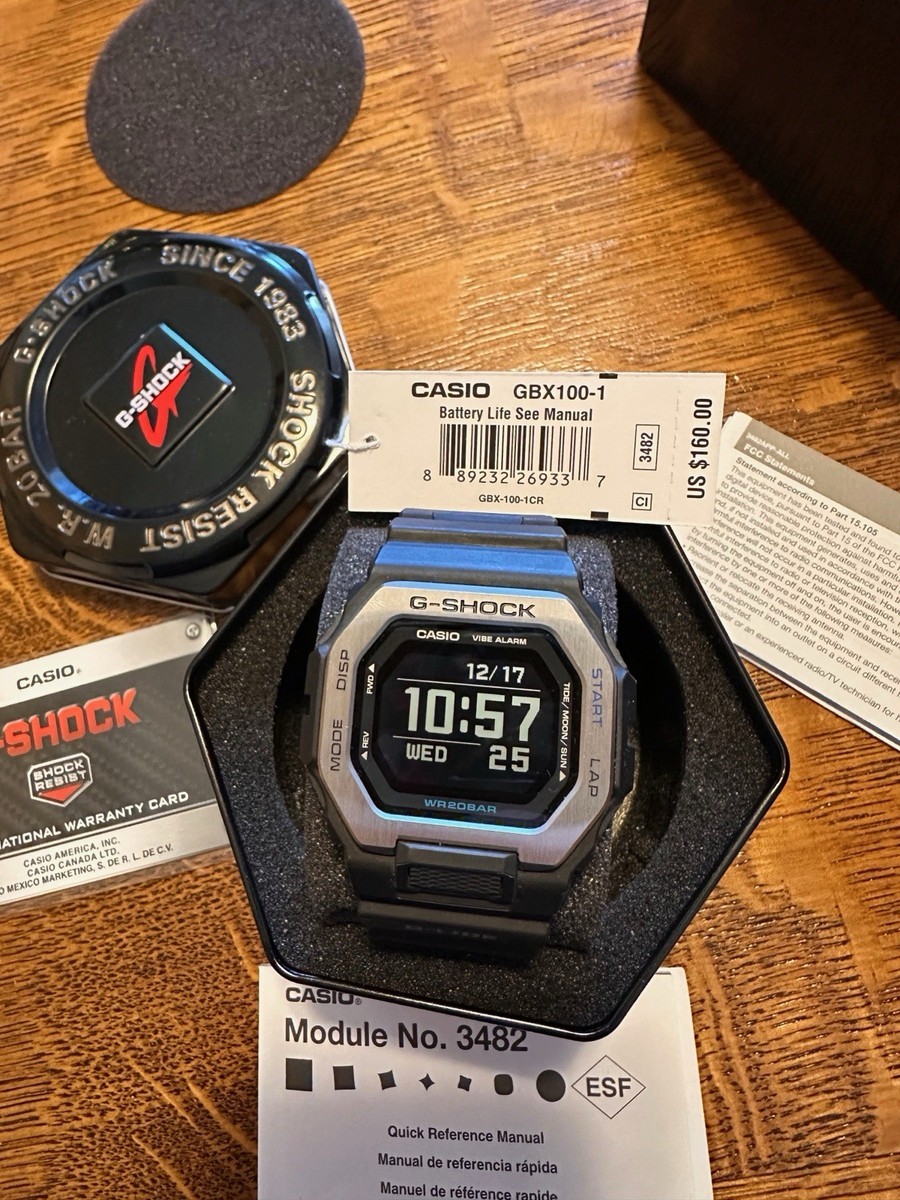 Casio G-SHOCK GBX100-1 Digital Sport/Surf Watch Shock-Resistant G 