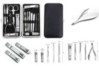 JT 16 PCS Manicure set Pedicure kit, Nail Clippers Stainless Steel Kit with case