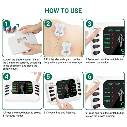 Unit Electronic Pulse Massager, Muscle Relax Stimulator For Therapy Pain Relief | eBay