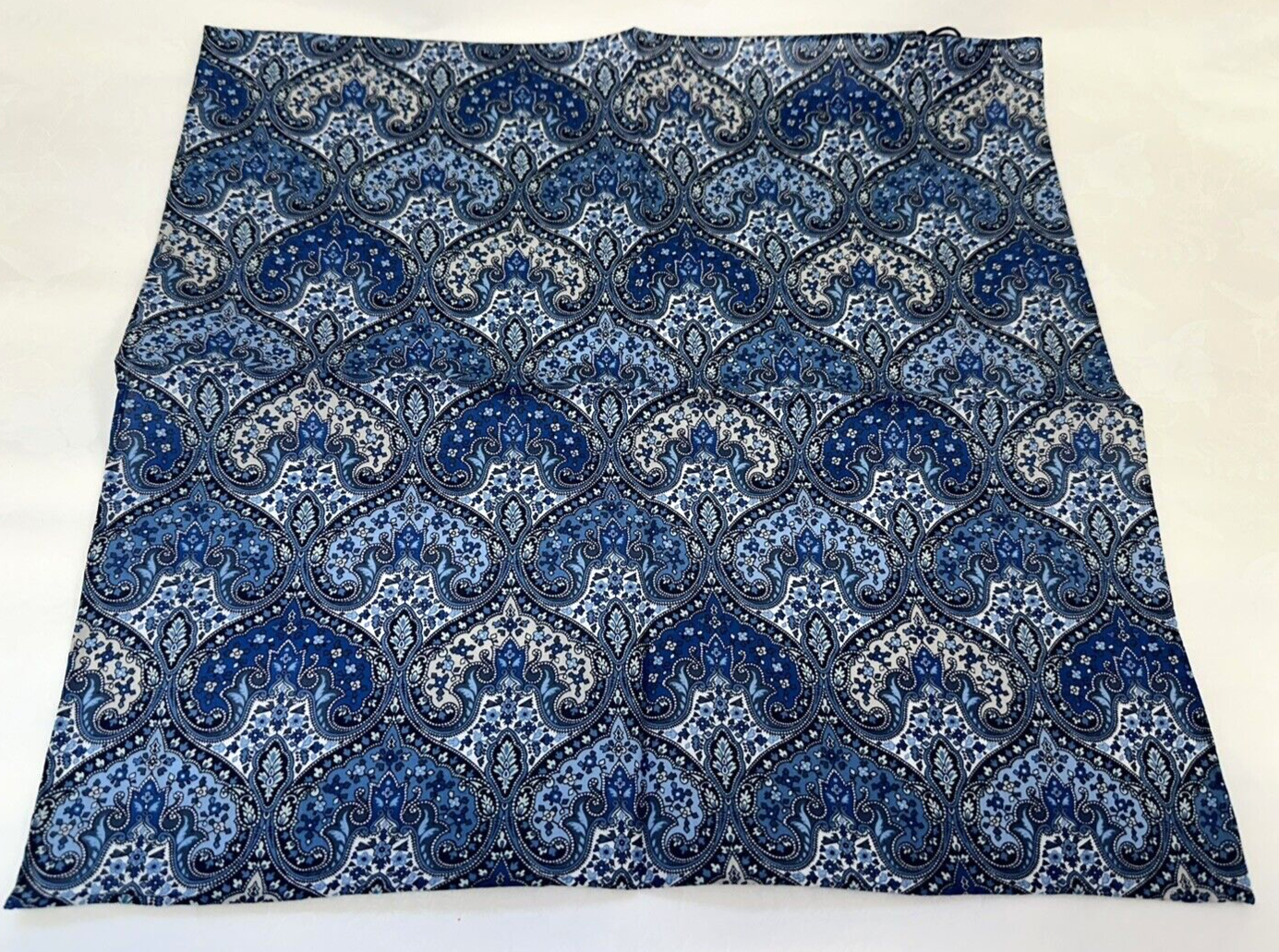 NEW! TM Lewin Liberty fabric blue Spitalfields paisley cotton pocket square