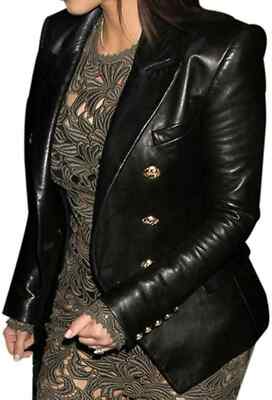 CELEBRITY Women's Black Leather Blazer Soft Lambskin Style Slim Fit Coat Blazer