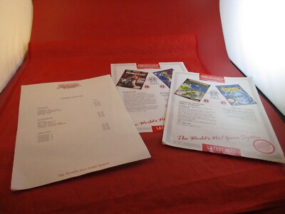 Official Nintendo NES Sales Sheets + Price List TMNT Fester's Quest Robocop Spy 