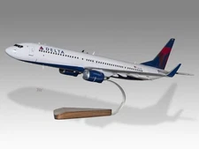 Boeing 737-900ER Delta Airlines Desk Wood Airplane New Model Small Scale 1/130