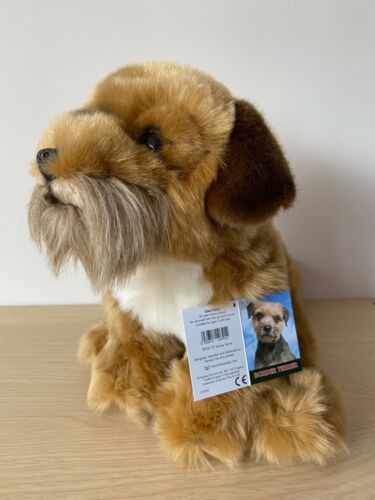 Border Terrier 12" toy dog, as it is, with collar & tag, gift wrapped 3 choices - Picture 1 of 12