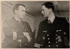 Vintage Original WW2 Picture Featuring Two Notable German Sub Commanders