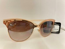 Foster Grant Women's HD Club Master Rose Gold Cat Eye Plastic Sunglasses