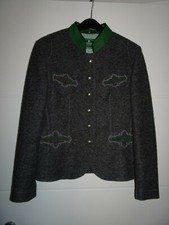 DamenTrachtenjacke-Blazer- Walkjacke von Allwerk Größe 36 grau meliert 