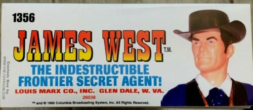 LES MYSTERES DE L'OUEST JAMES WEST MARX BOX ACTION FIGURES BOITE VIDE - Imagen 3 de 5