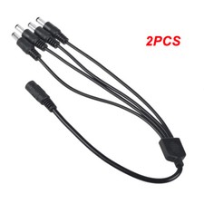 2PCS DC 1 Female to 4 Male Power Splitter Cable Adapter for ZOSI CCTV Camera