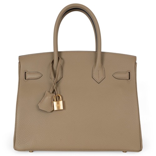 71355 auth HERMES Beige Marfa Togo leather BIRKIN 30 Bag Ghw - Picture 3 of 12