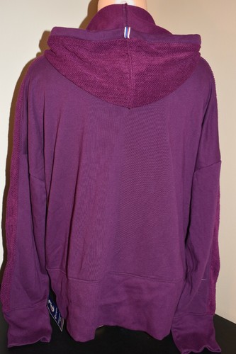 Champion Heritage Fischgrätmuster Reißverschluss Hoodie venezianisch lila QJ5361 Größe Plus 1X für Damen - Bild 7 von 10