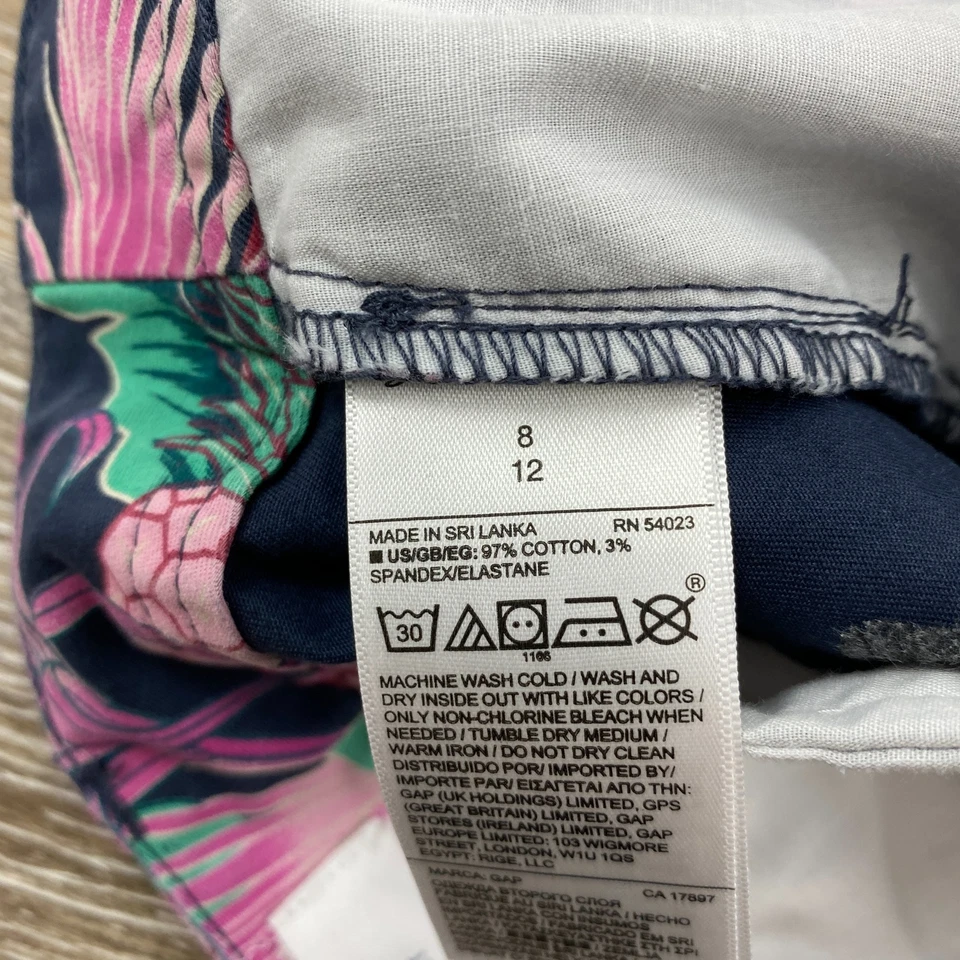 Pantalones cortos de ciudad GAP tiro medio multicolor estampado floral talla 8 Foto 4 de 4